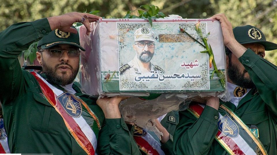 تشییع پیکر شهید «سیدمحسن نقیبی» در کرمانشاه