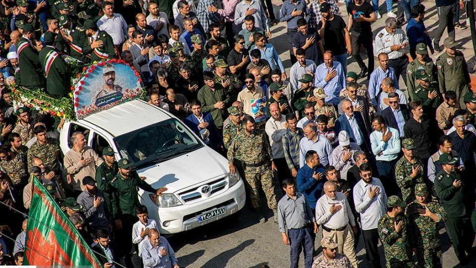 تشییع پیکر شهید «سیدمحسن نقیبی» در کرمانشاه