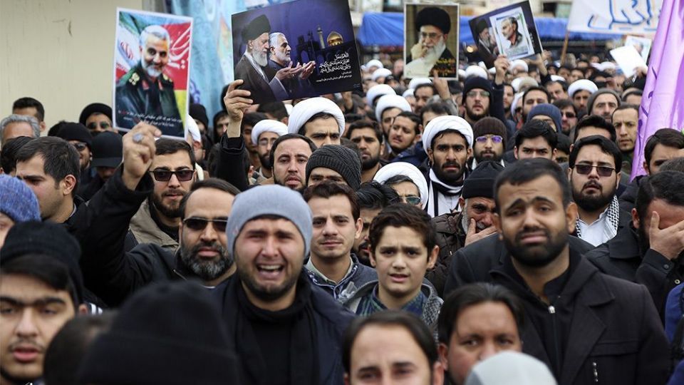  راهپیمایی مردم قم در پی شهادت سردار سلیمانی