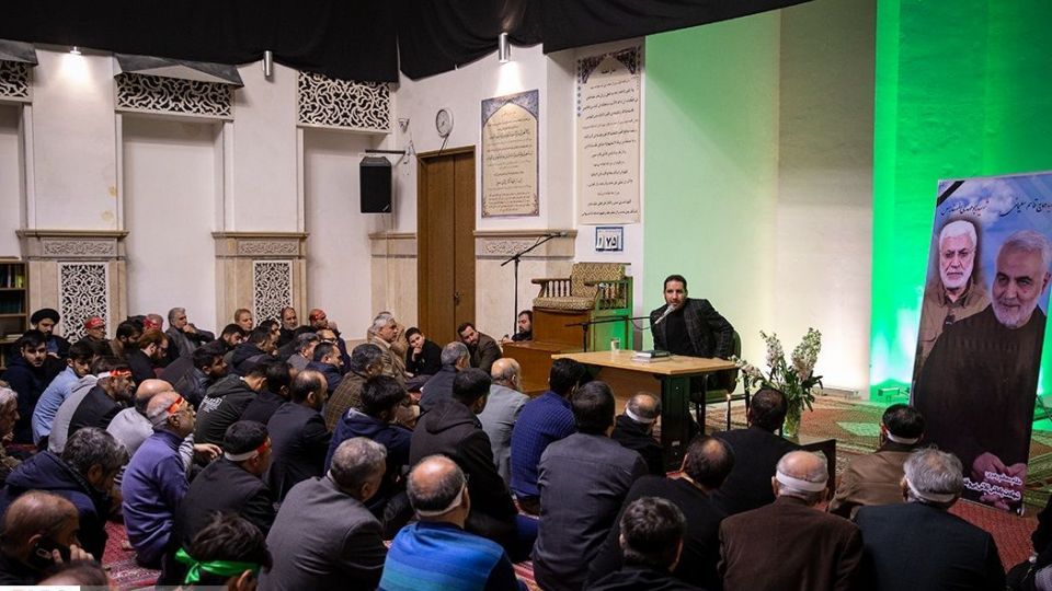 عزاداری شهادت سپهبد قاسم سلیمانی در مسجد قلهک