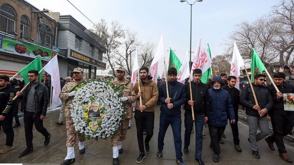 تشييع پيكر شهدای سانحه هواپيمای اوكراینی در همدان