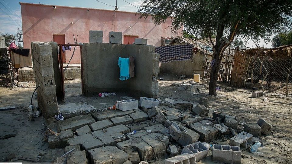 خسارت سیل در روستای عورکیِ سیستان و بلوچستان