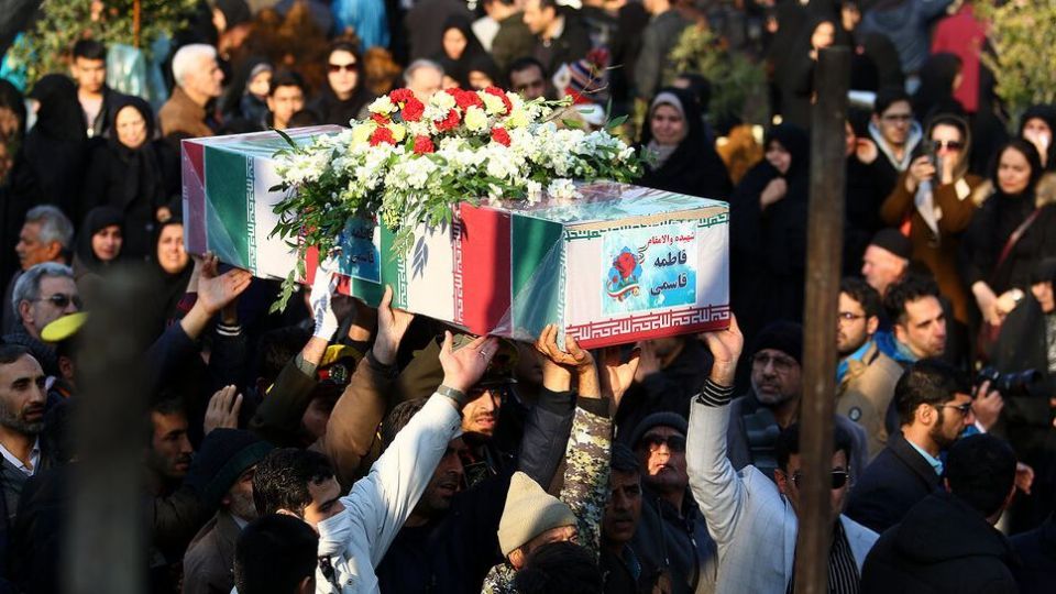 مراسم تشییع ۱۱ نفر از شهدای حادثه سقوط هواپیمای اوکراینی در اصفهان