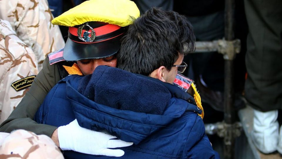 مراسم تشییع ۱۱ نفر از شهدای حادثه سقوط هواپیمای اوکراینی در اصفهان