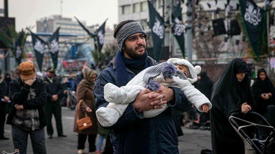  اجتماع عزاداران فاطمی در میدان هفت تیر 