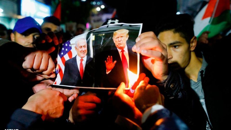 تظاهرات فلسطینیان علیه طرح موسوم به «معامله قرن»
