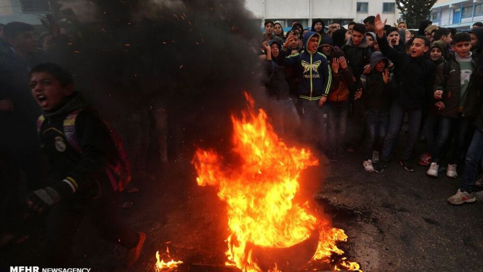  تظاهرات فلسطینیان علیه طرح موسوم به «معامله قرن»