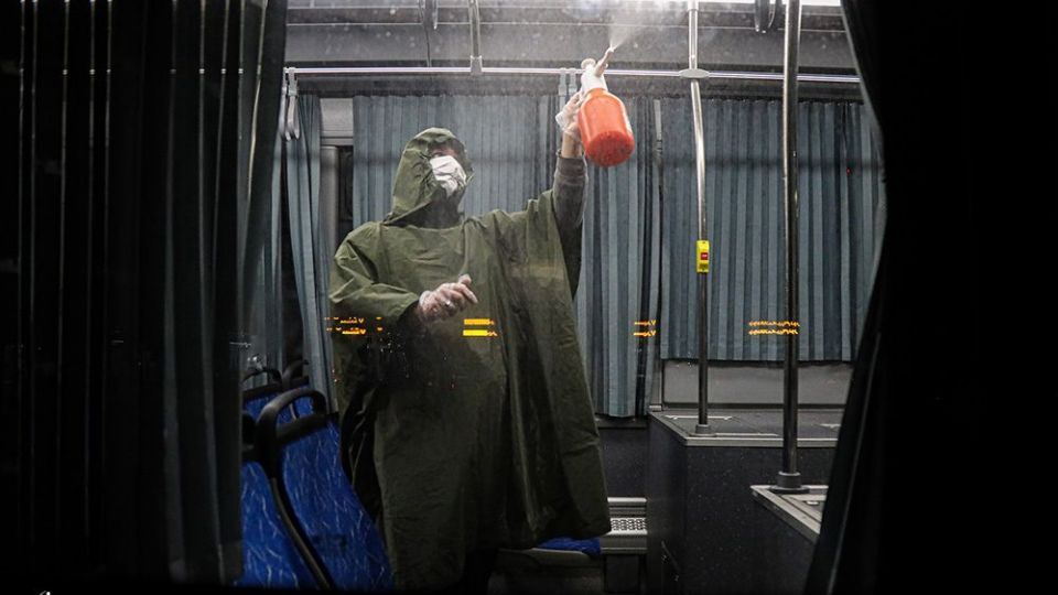 ضدعفونی ناوگان اتوبوسرانی شهر قم