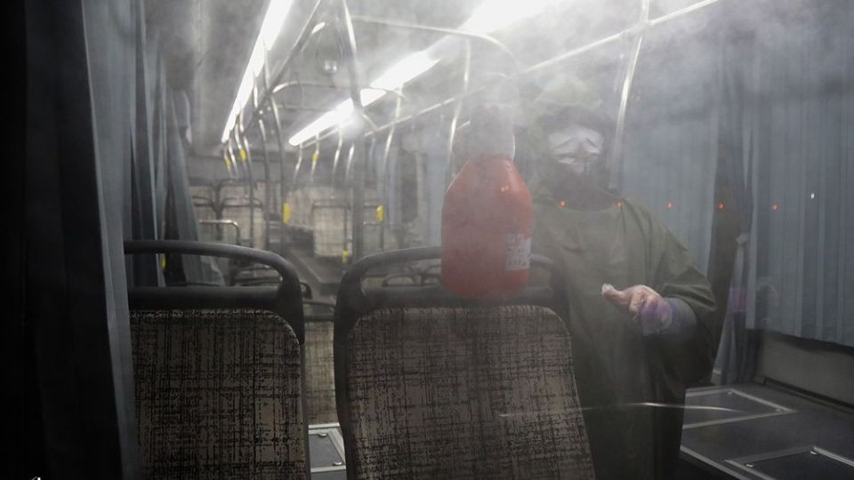 ضدعفونی ناوگان اتوبوسرانی شهر قم