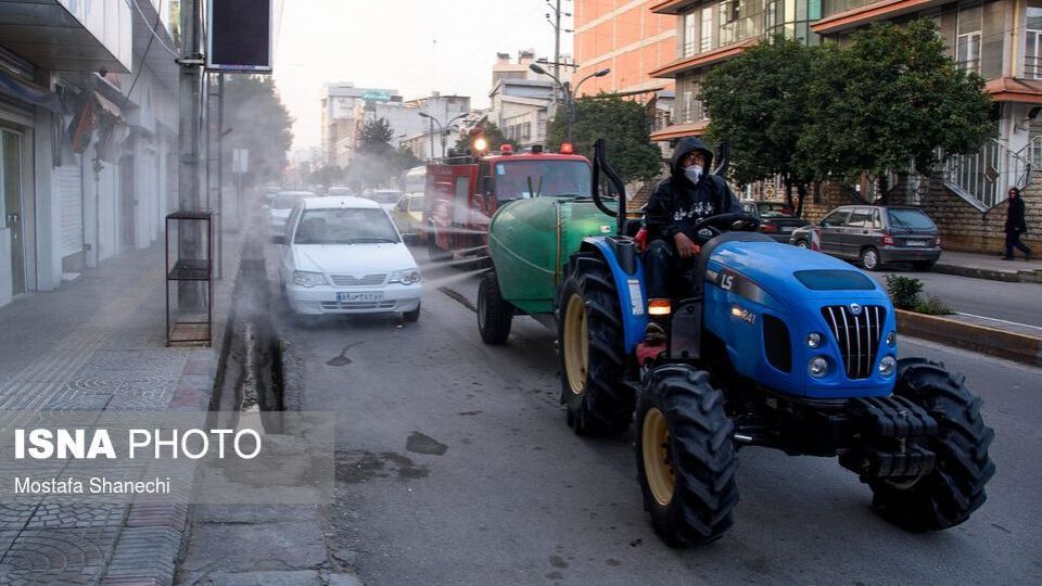 ضدعفونی معابر شهر ساری