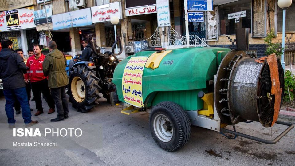 ضدعفونی معابر شهر ساری