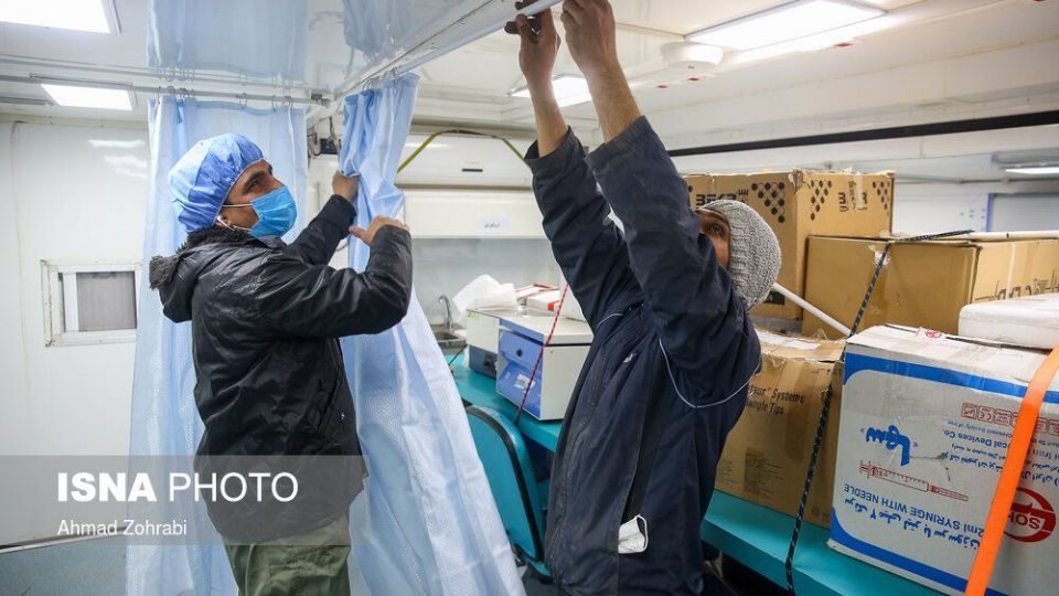 استقرار و راه اندازی بیمارستان صحرایی در قم