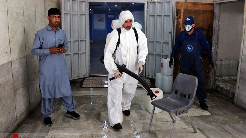  ضدعفونی کردن پایانه جنوب تهران