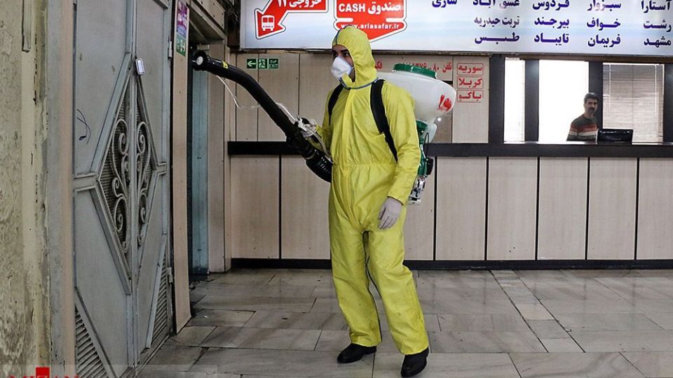  ضدعفونی کردن پایانه جنوب تهران