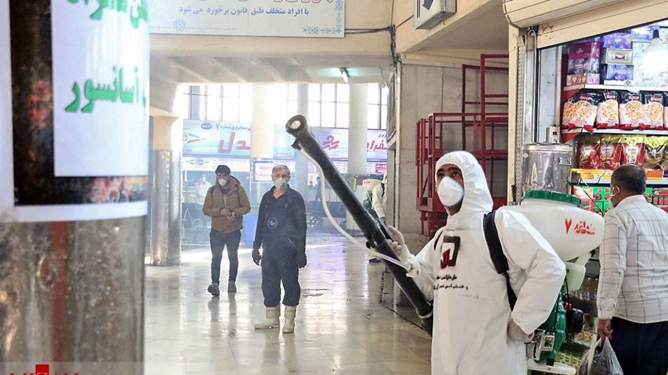  ضدعفونی کردن پایانه جنوب تهران