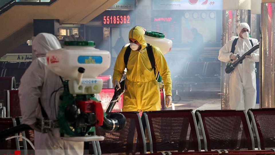  ضدعفونی کردن پایانه جنوب تهران