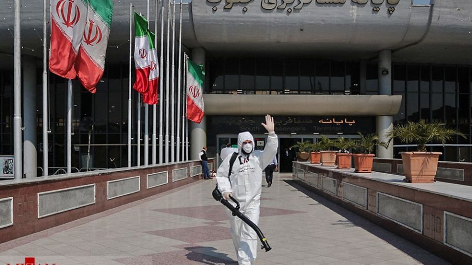  ضدعفونی کردن پایانه جنوب تهران