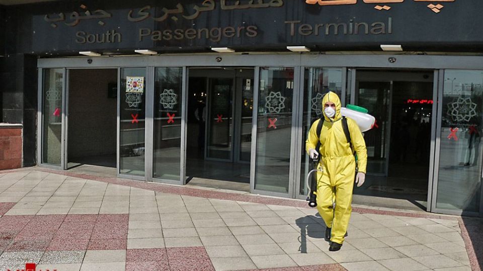  ضدعفونی کردن پایانه جنوب تهران