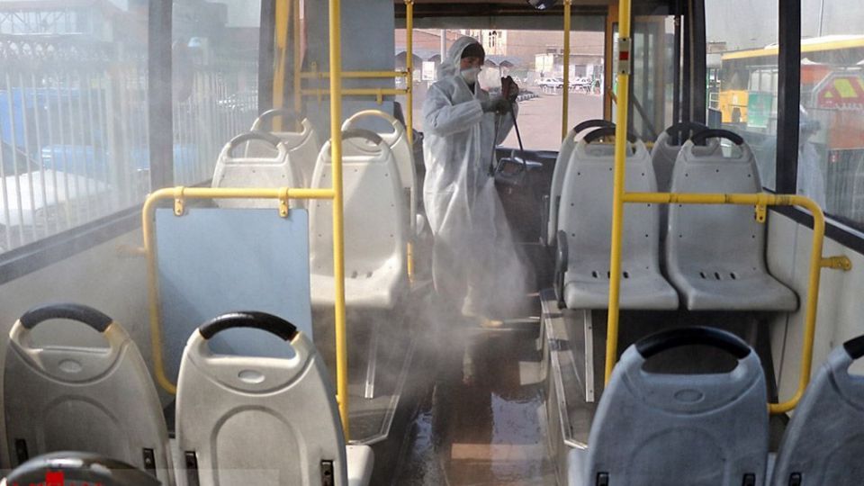  ضدعفونی کردن پایانه جنوب تهران