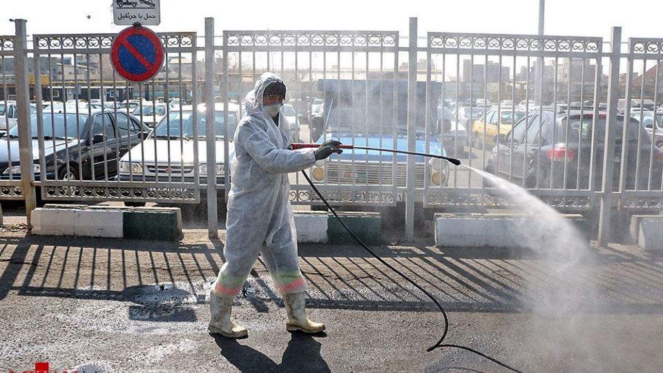  ضدعفونی کردن پایانه جنوب تهران