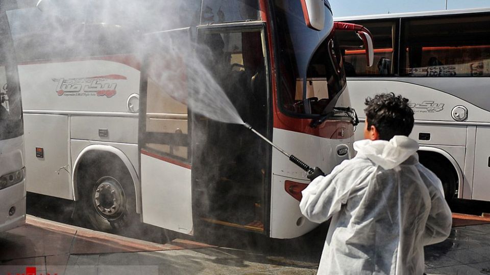  ضدعفونی کردن پایانه جنوب تهران