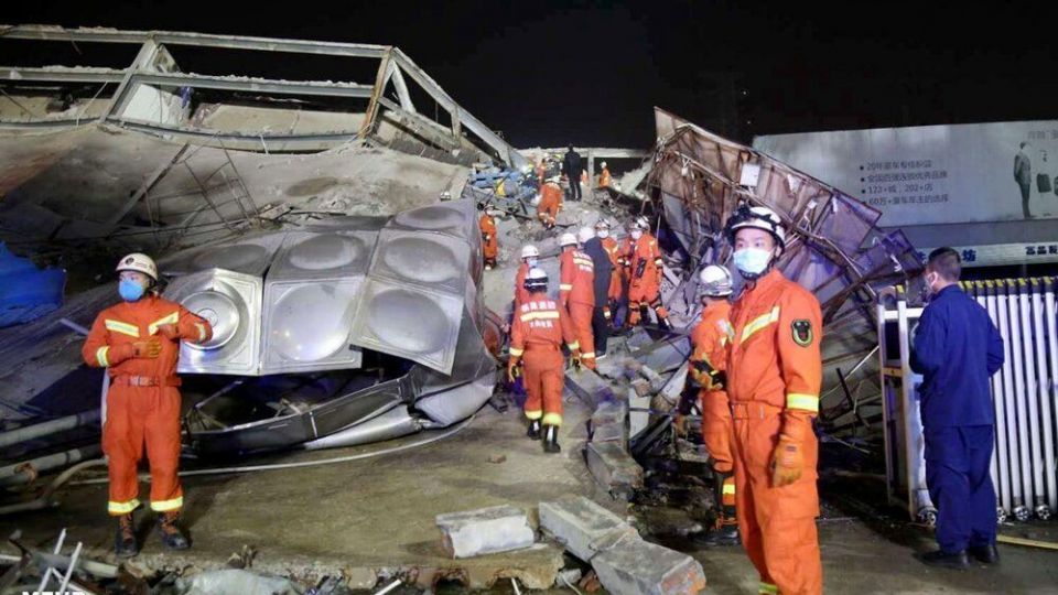  هتل قرنطینه شدگان کرونا در چین فرو ریخت