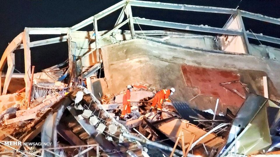  هتل قرنطینه شدگان کرونا در چین فرو ریخت