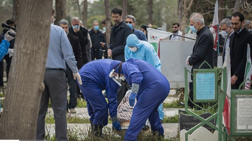 تدفین پیکر فاطمه رهبر