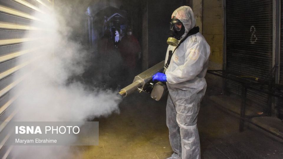 ضدعفونی کردن بازار بزرگ تبریز