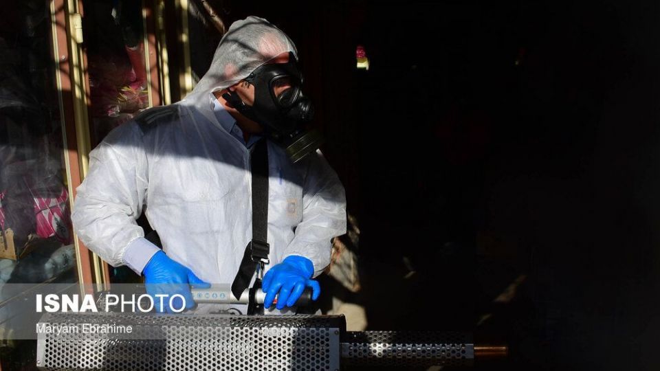 ضدعفونی کردن بازار بزرگ تبریز