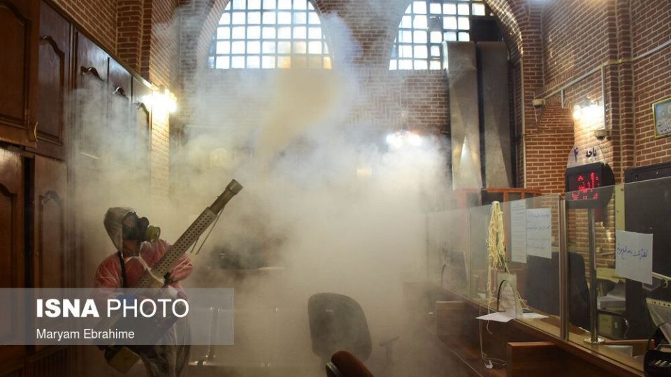 ضدعفونی کردن بازار بزرگ تبریز