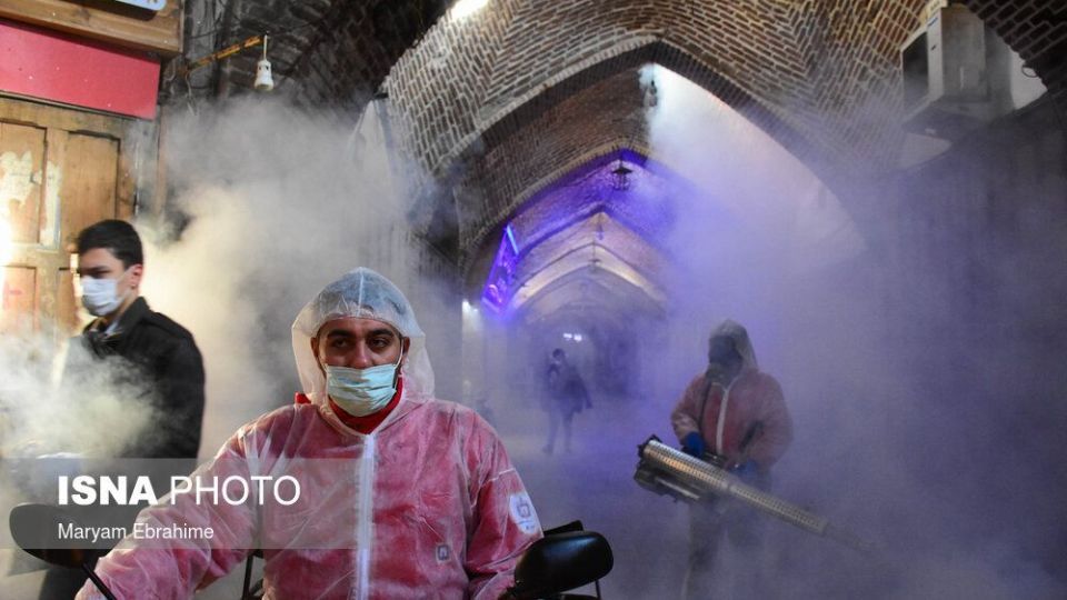 ضدعفونی کردن بازار بزرگ تبریز