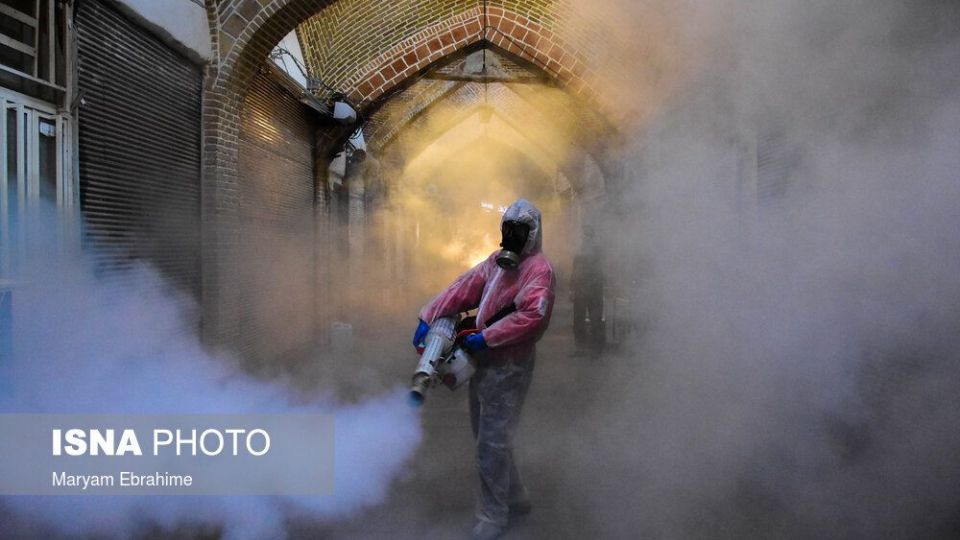 ضدعفونی کردن بازار بزرگ تبریز