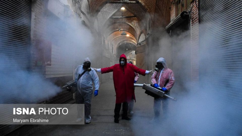 ضدعفونی کردن بازار بزرگ تبریز