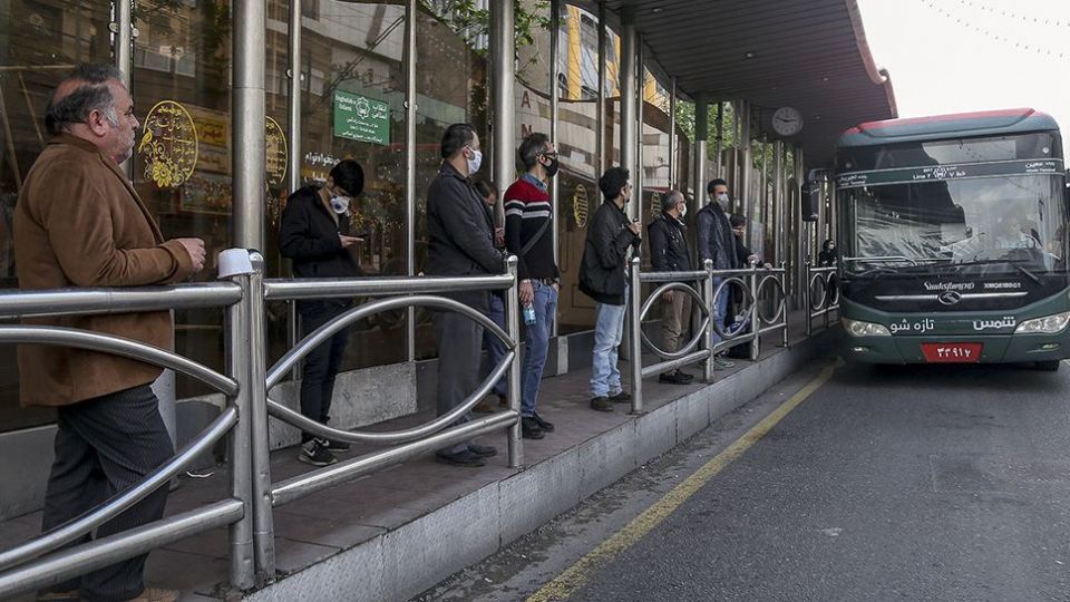 فاصله‌گذاری اجتماعی در اتوبوس‌های پایتخت