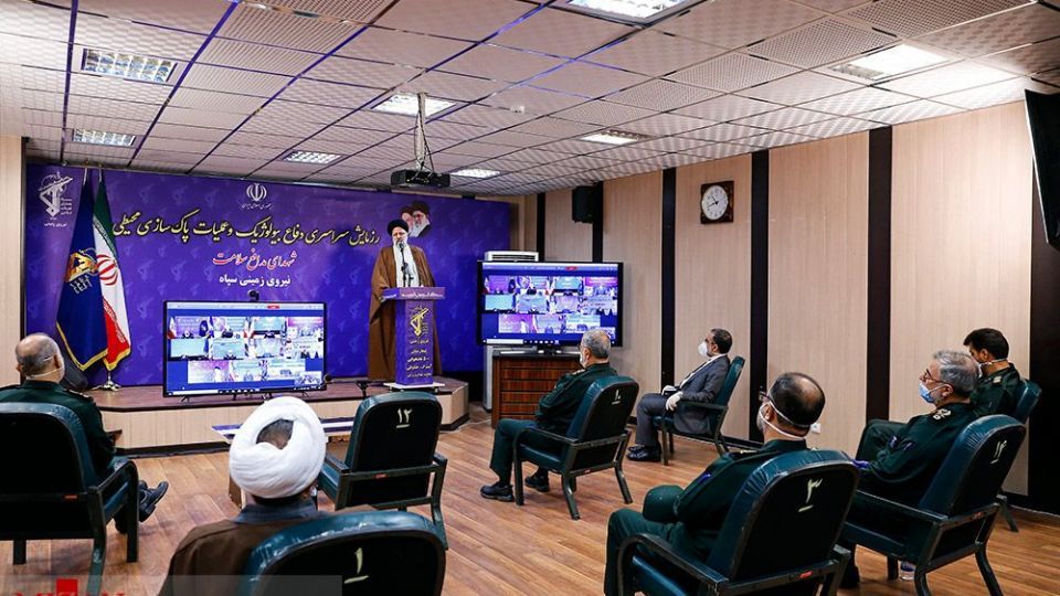 بازدید رئیس قوه قضاییه از رزمایش سراسری دفاع بیولوژیک نیروی زمینی سپاه