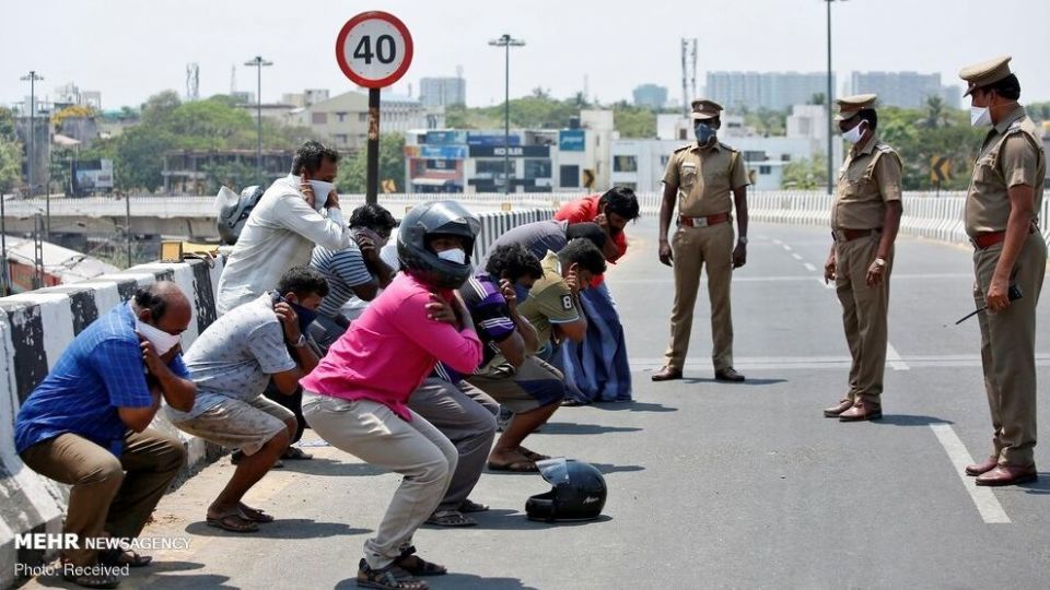 برخورد پلیس با نقض کنندگان قرنطینه در کشورهای مختلف