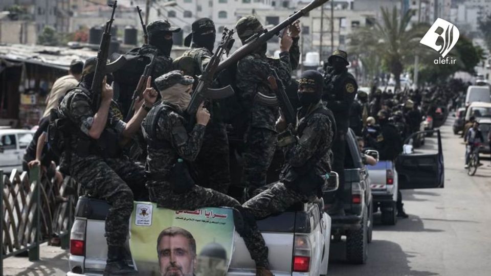 رژه نظامی «سرایا القدس» برای بزرگداشت رمضان عبدالله