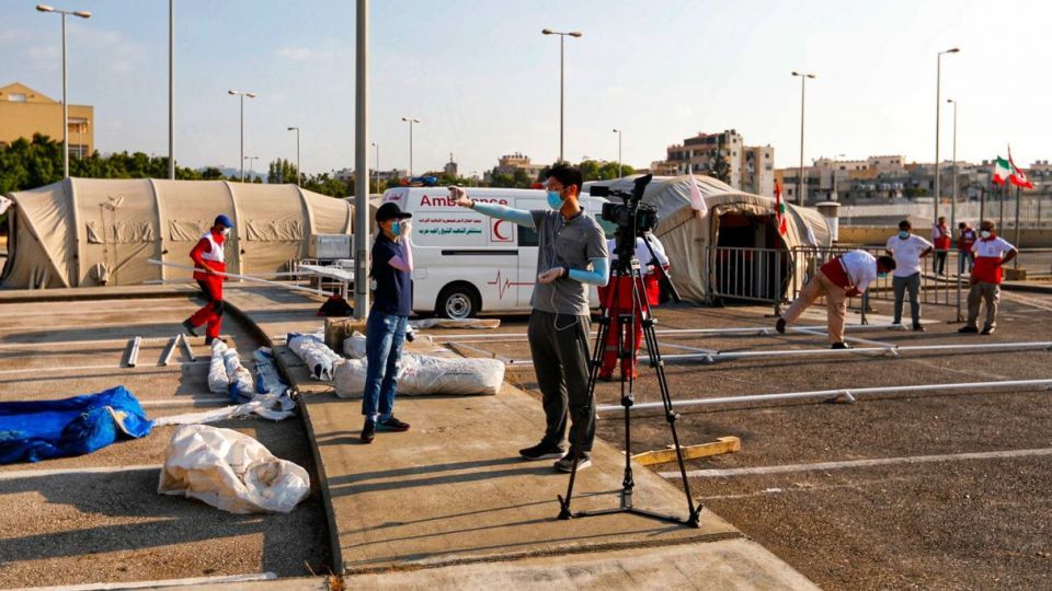 افتتاح بیمارستان صحرایی هلال‌احمر با حضور سفیر ایران در لبنان
