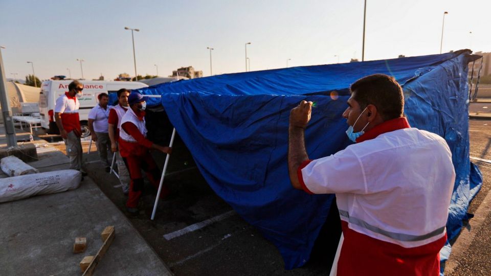 افتتاح بیمارستان صحرایی هلال‌احمر با حضور سفیر ایران در لبنان