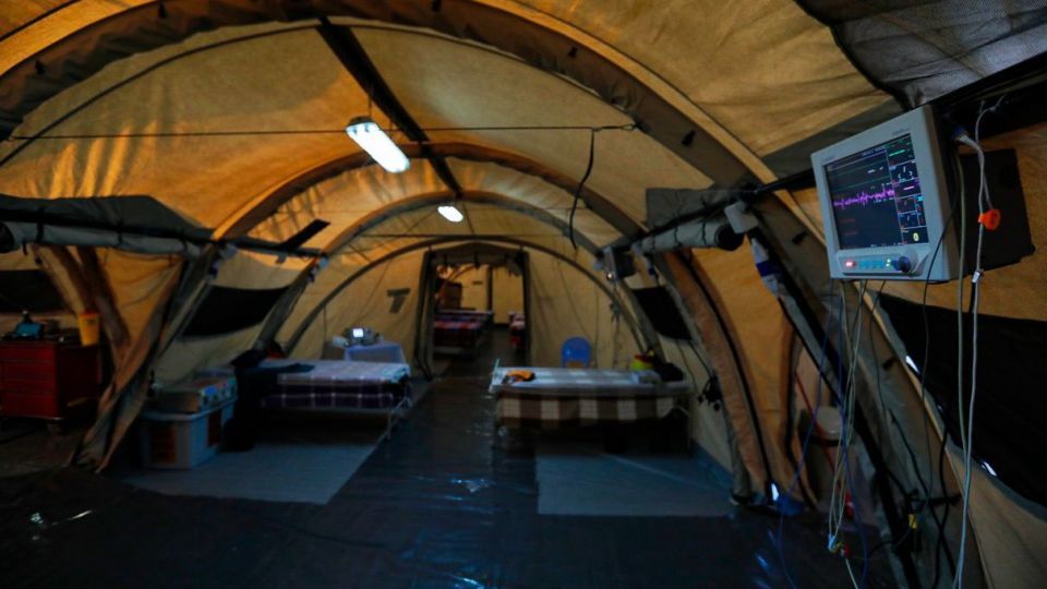 افتتاح بیمارستان صحرایی هلال‌احمر با حضور سفیر ایران در لبنان