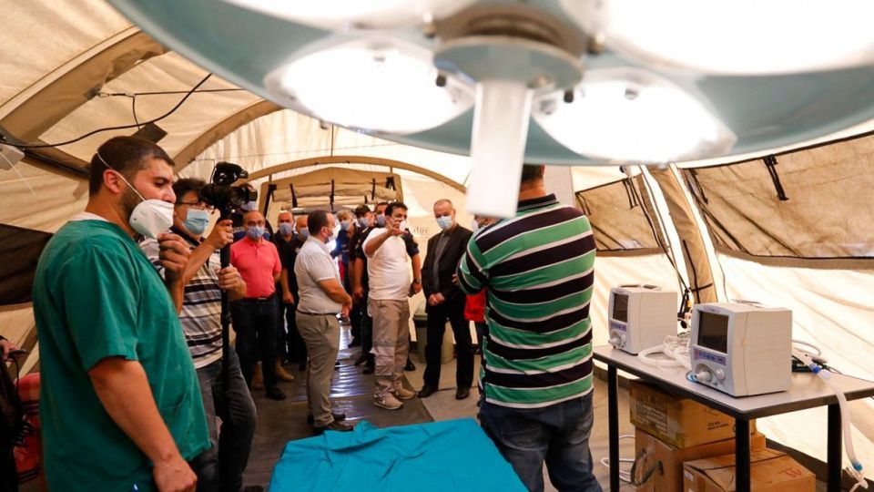 افتتاح بیمارستان صحرایی هلال‌احمر با حضور سفیر ایران در لبنان