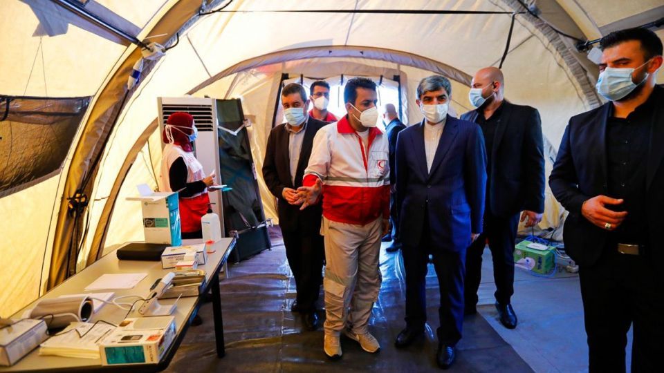 افتتاح بیمارستان صحرایی هلال‌احمر با حضور سفیر ایران در لبنان