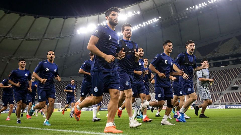 تمرین تیم استقلال قبل از بازی با تیم الشرطه عراق