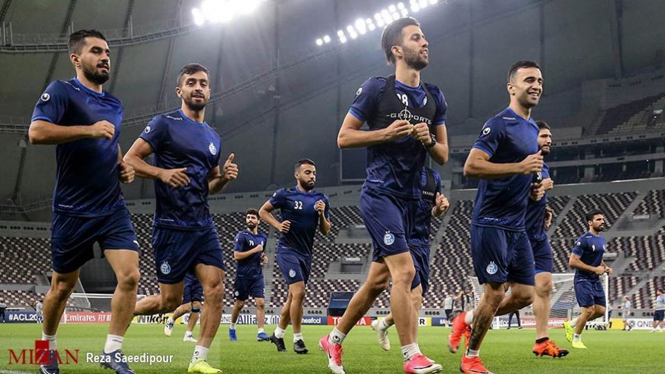 تمرین تیم استقلال قبل از بازی با تیم الشرطه عراق