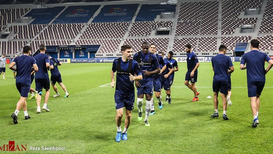 تمرین تیم استقلال قبل از بازی با تیم الشرطه عراق