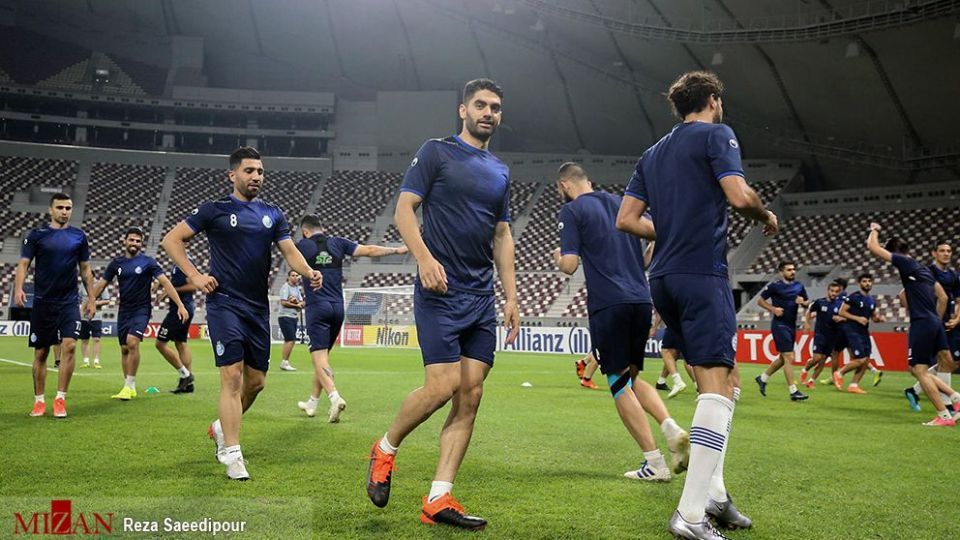 تمرین تیم استقلال قبل از بازی با تیم الشرطه عراق