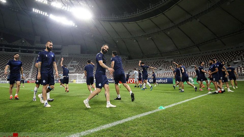 تمرین تیم استقلال قبل از بازی با تیم الشرطه عراق