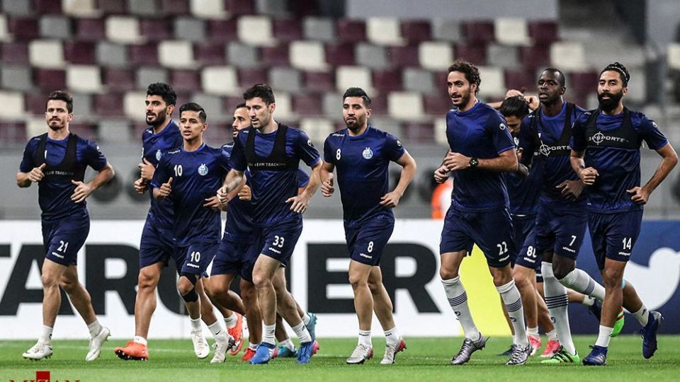 تمرین تیم استقلال قبل از بازی با تیم الشرطه عراق