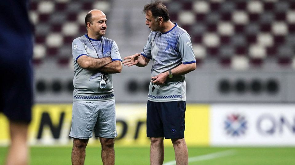 تمرین تیم استقلال قبل از بازی با تیم الشرطه عراق